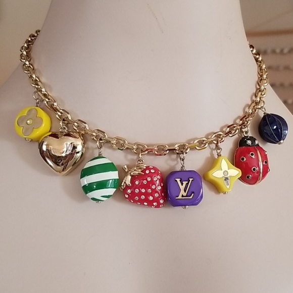 Auth Louis Vuitton Fruit Charm Necklace - Picture 2 of 9